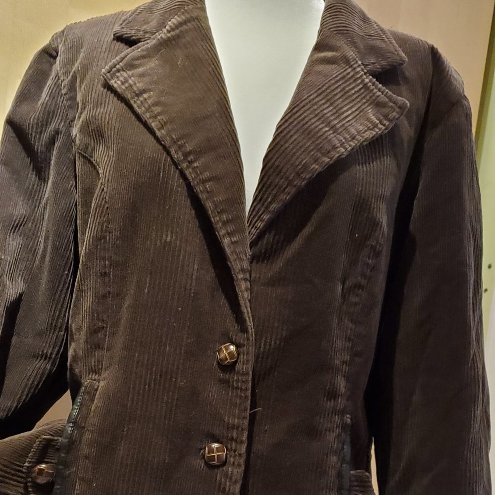 Short Brown Corduroy Jacket